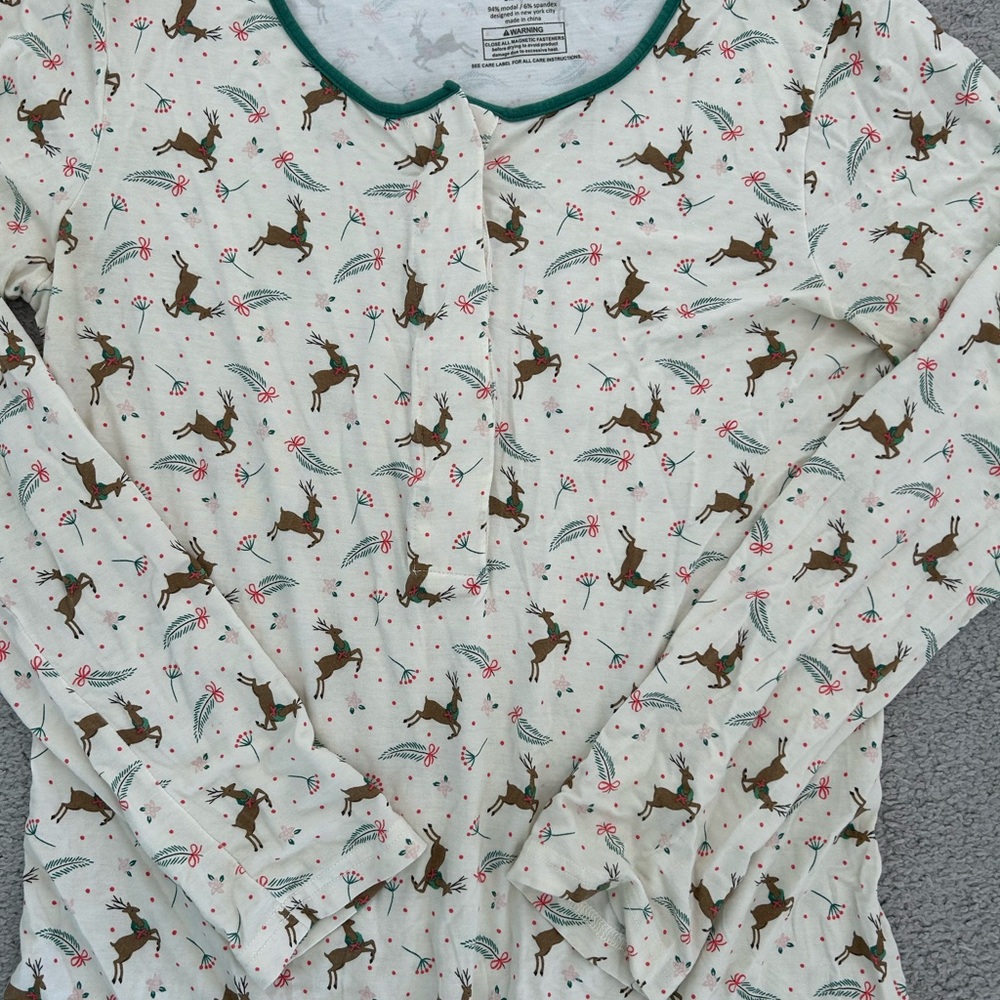 Magnetic Me Womens Reindeer Print Pajamas Sz S